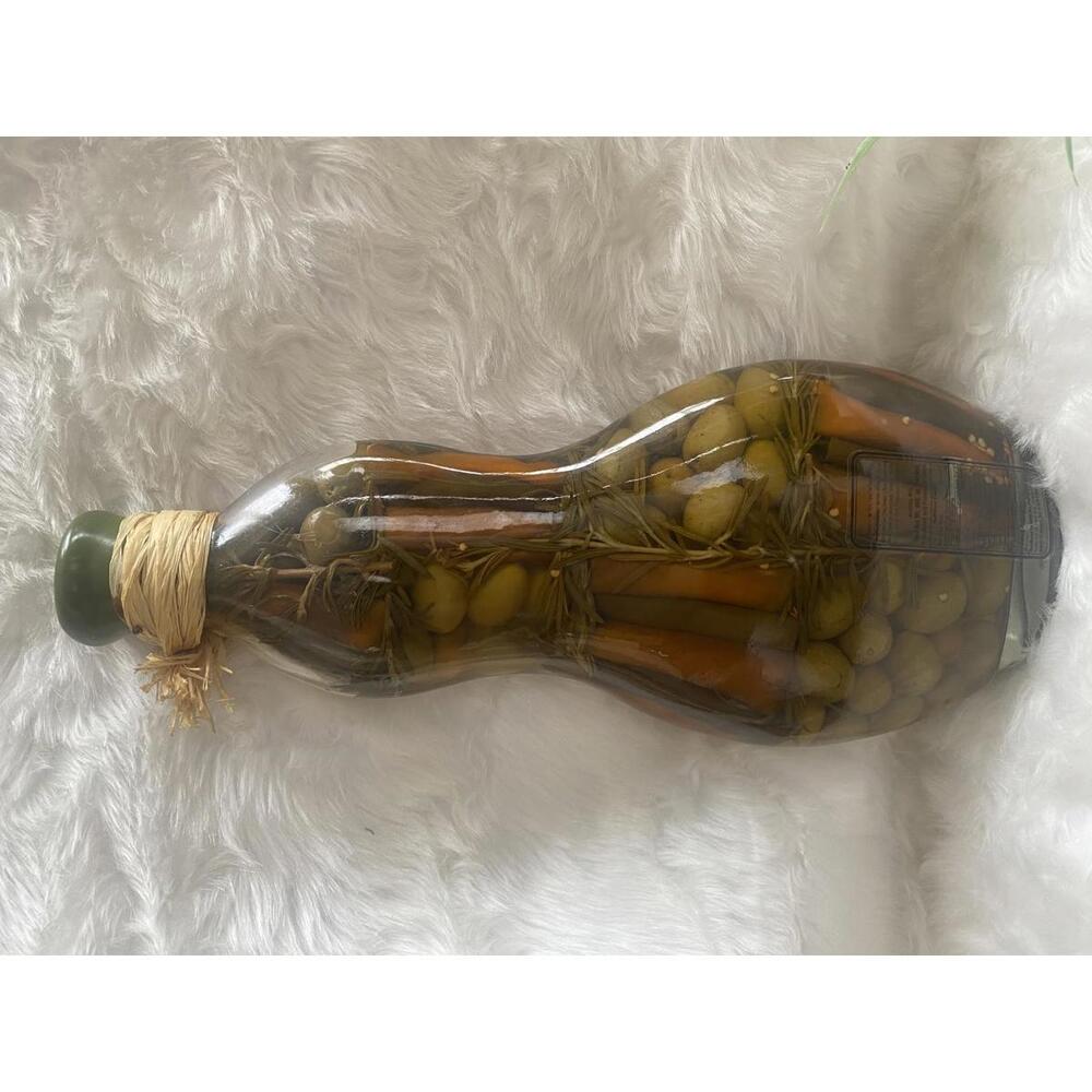 Decorative Glass Bottle with Pickled Vegetables